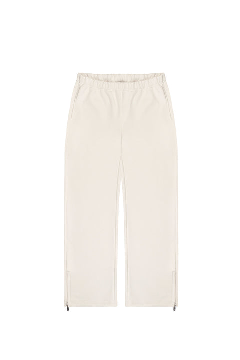 Spodnie Dresowe Zip Raw Cream