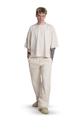 Spodnie Dresowe Zip Raw Cream