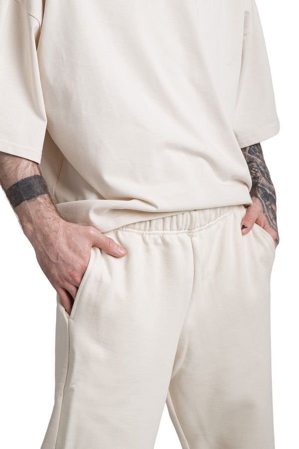 Spodnie Dresowe Zip Raw Cream
