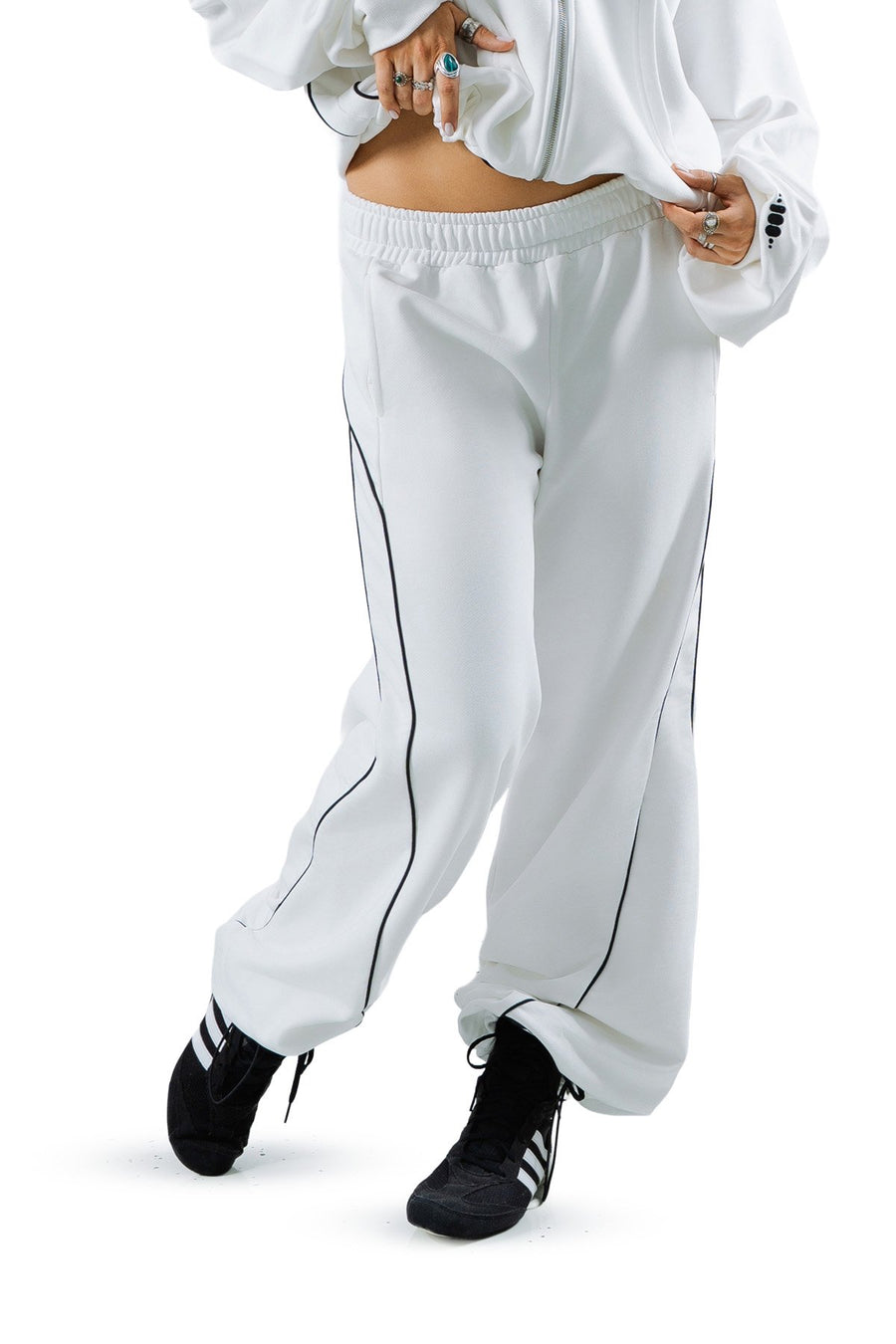 Spodnie Stripes White