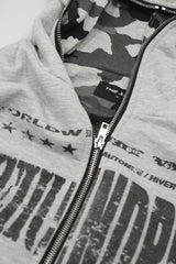 Bluza Duality Reversible Full Zip Light Grey Melange