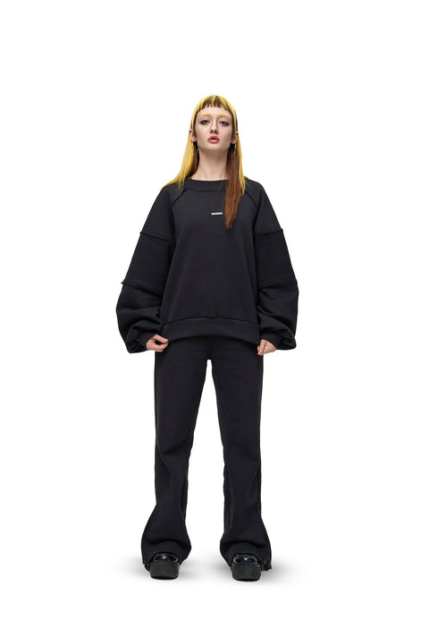 Spodnie Dresowe Zip Raw Black