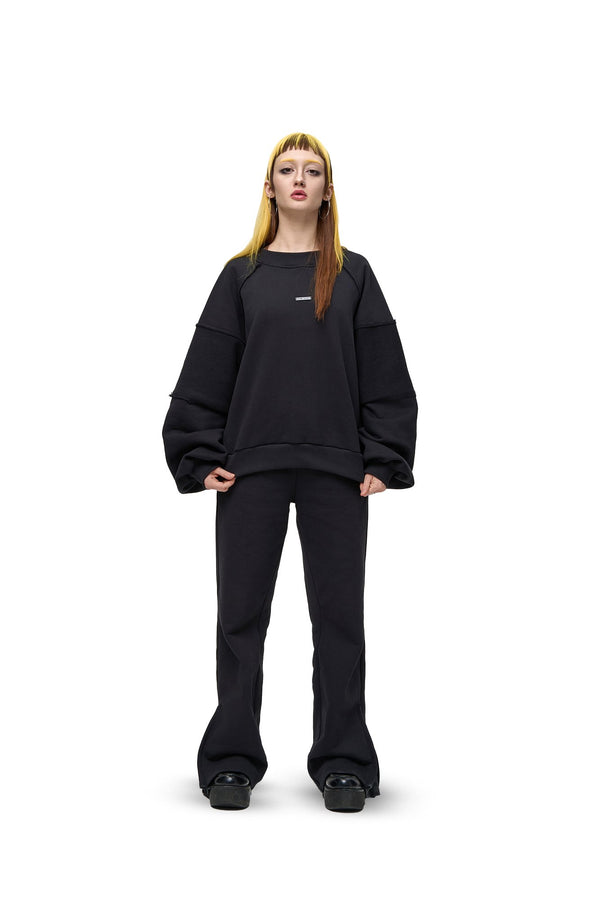 Spodnie Dresowe Zip Raw Black
