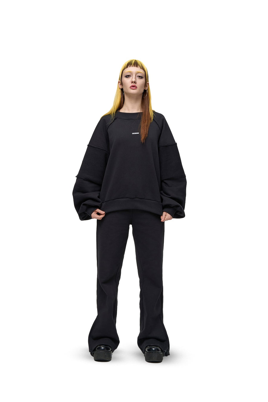 Spodnie Dresowe Zip Raw Black