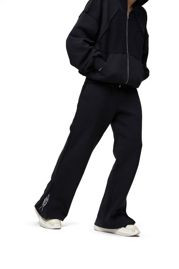 Spodnie Dresowe Zip Raw Black