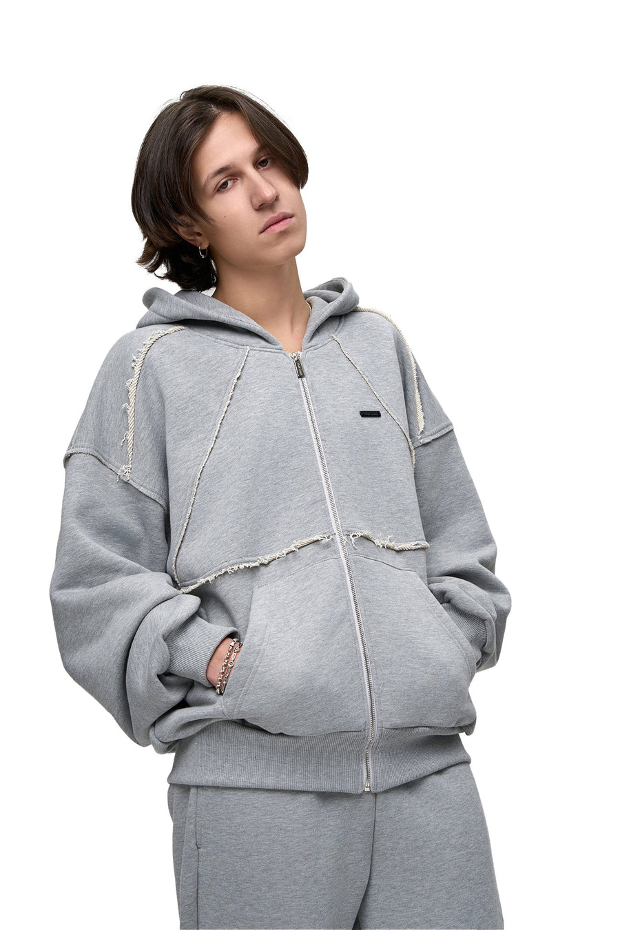 Bluza Puffy Zip Raw Grey