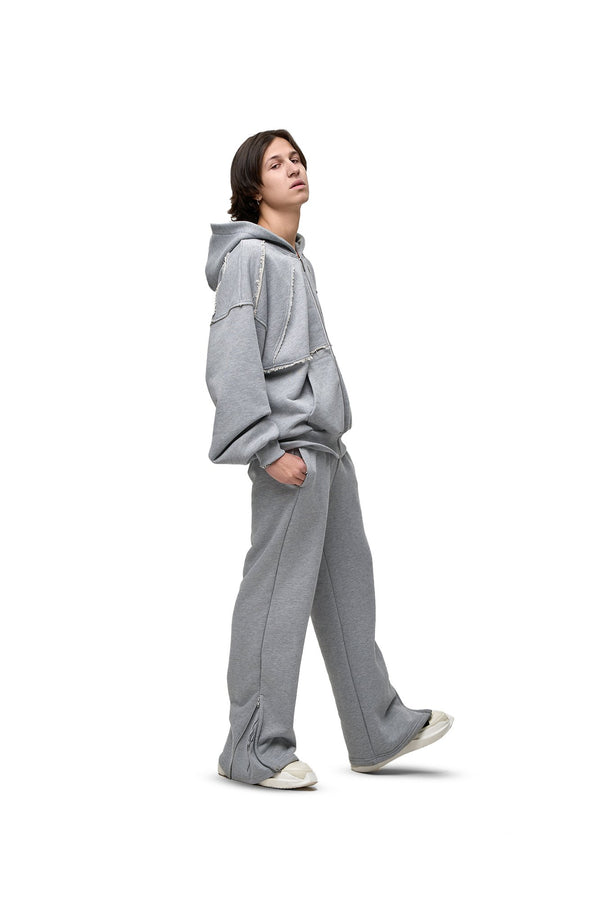 Spodnie Dresowe Zip Raw Grey