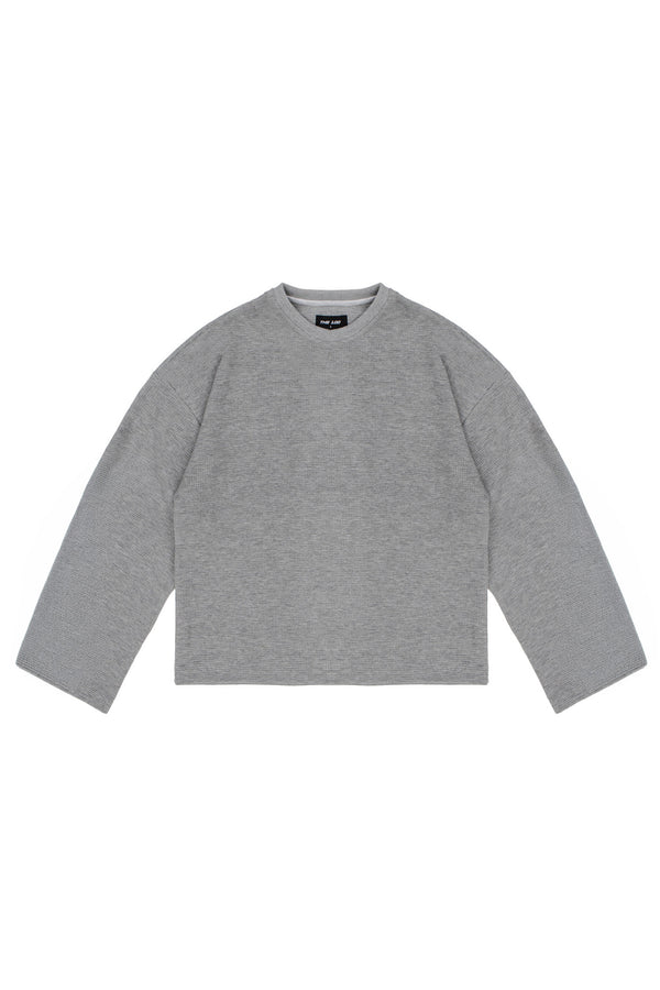 Longsleeve Waffle Grey Basic