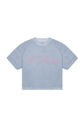 Boxy T-Shirt gewaschen grau