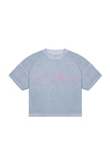 Boxy T-Shirt gewaschen grau