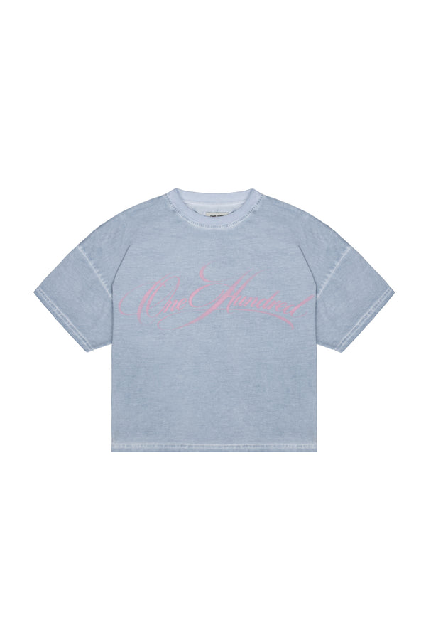 Boxy T-Shirt gewaschen grau