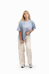 Boxy T-Shirt gewaschen grau