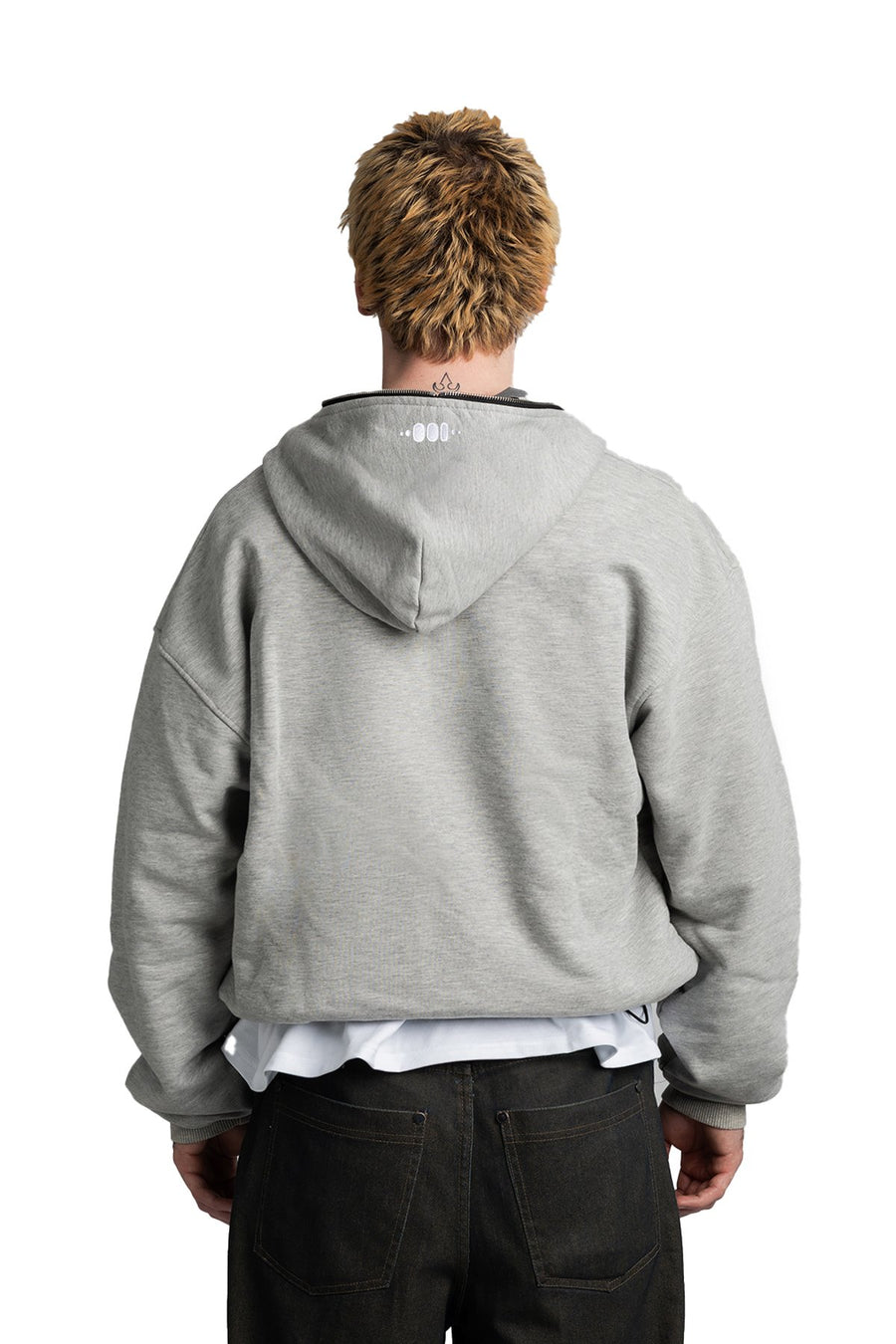 Bluza Duality Reversible Full Zip Light Grey Melange
