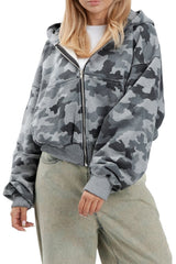 Bluza Zip Dark Grey Melange Moro