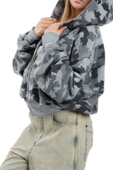 Bluza Zip Dark Grey Melange Moro