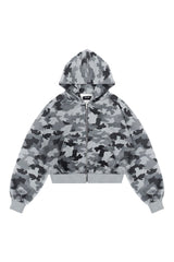 Bluza Zip Dark Grey Melange Moro
