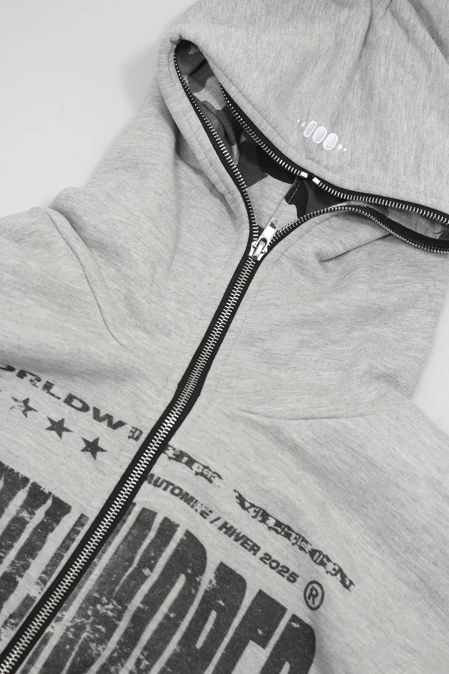 Bluza Duality Reversible Full Zip Light Grey Melange