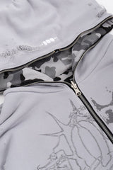 Bluza Duality Reversible Full Zip Light Grey