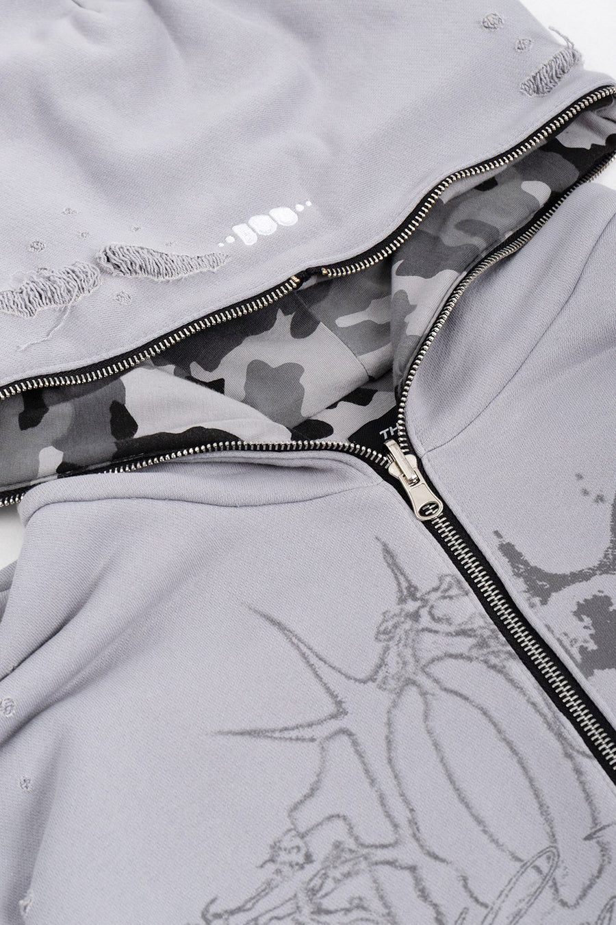 Bluza Duality Reversible Full Zip Light Grey