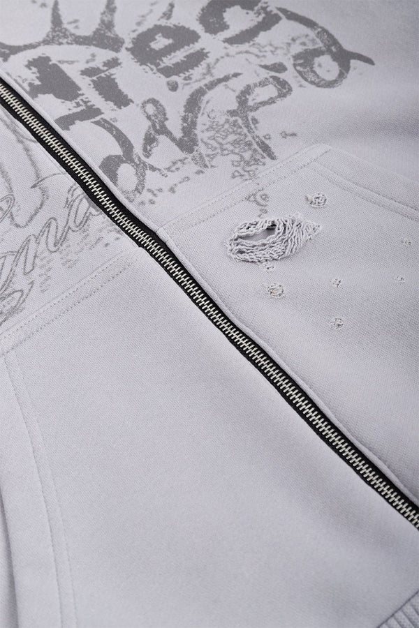 Bluza Duality Reversible Full Zip Light Grey