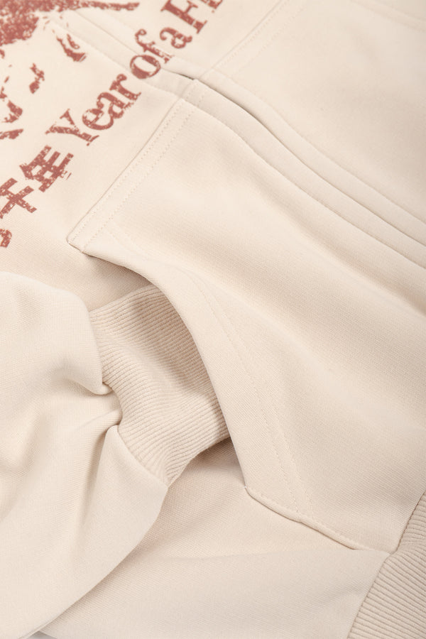 Kapuzenpullover Puffy Zip Wild Movement Almond